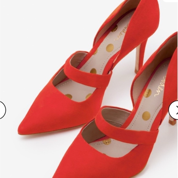 Boden Shoes - Womens Boden Vibrant Red Heels Size (38) 7 SB-AG